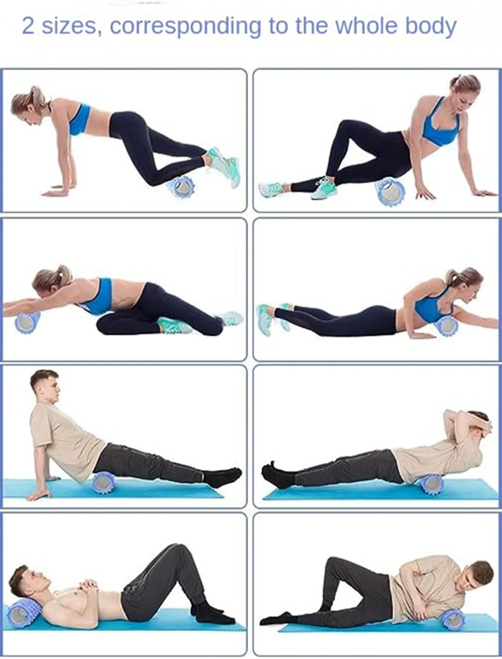33cm Foam Axis Massage Roller – Ultimate Yoga & Muscle Recovery Tool for Back & Body Training