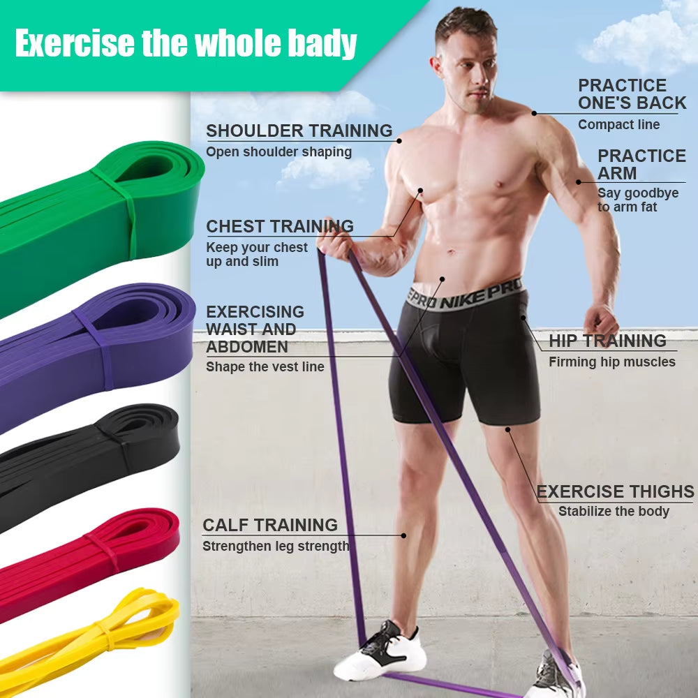 Durable Latex Resistance Bands – Elastic Exercise Bands for Strength Training, Pull-Ups, Pilates & Gym Workout