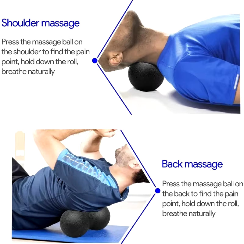 High-Density Yoga Peanut Massage Ball Set โ Fascia Release, Muscle Relaxation & Pain Relief Fitness Kit