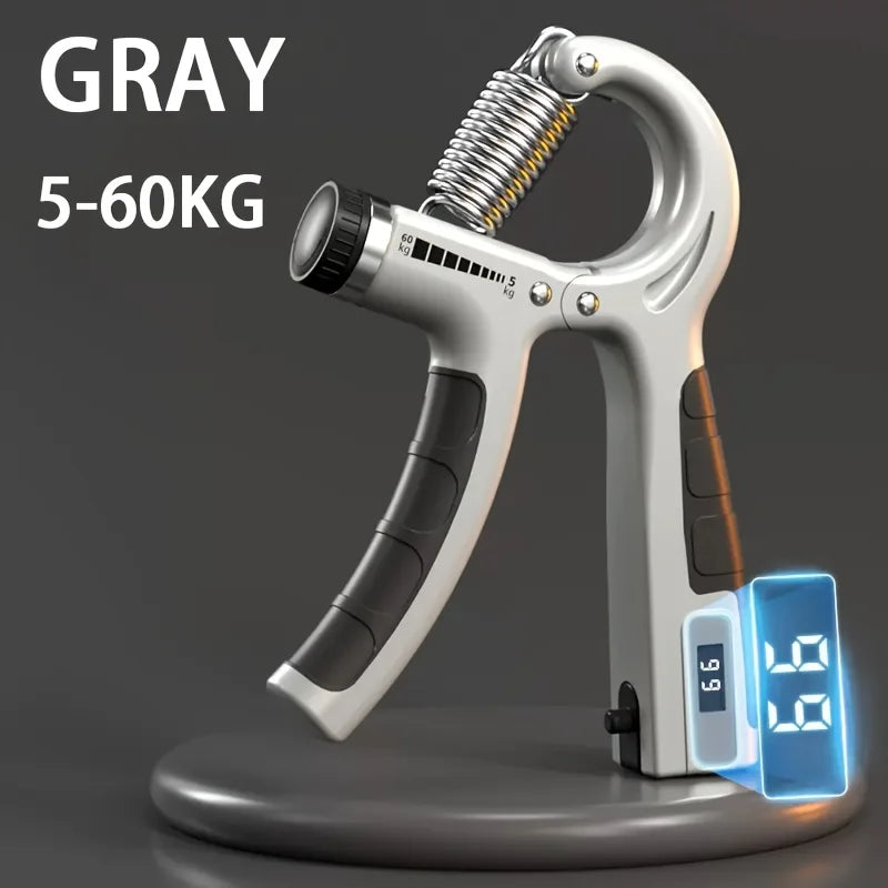 Adjustable Hand Grip Strengthener (5-60kg) with Counter – Build Wrist, Forearm & Hand Muscle Strength