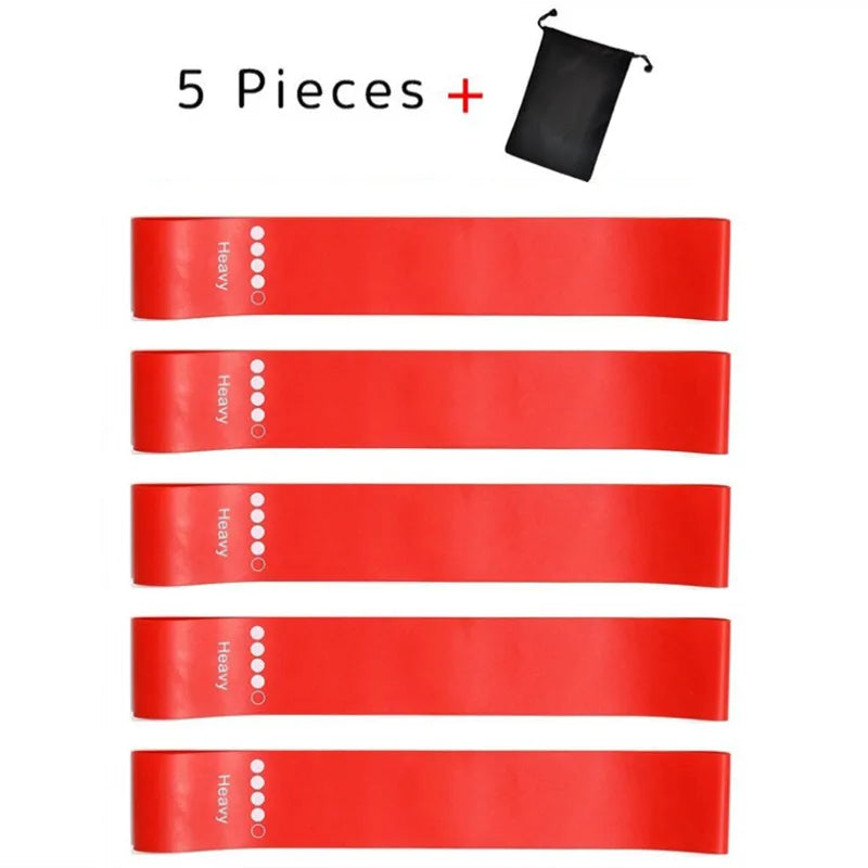 5-Piece Yoga Resistance Bands Set – Elastic Workout Bands for Pilates, Bodybuilding & Fitness Training