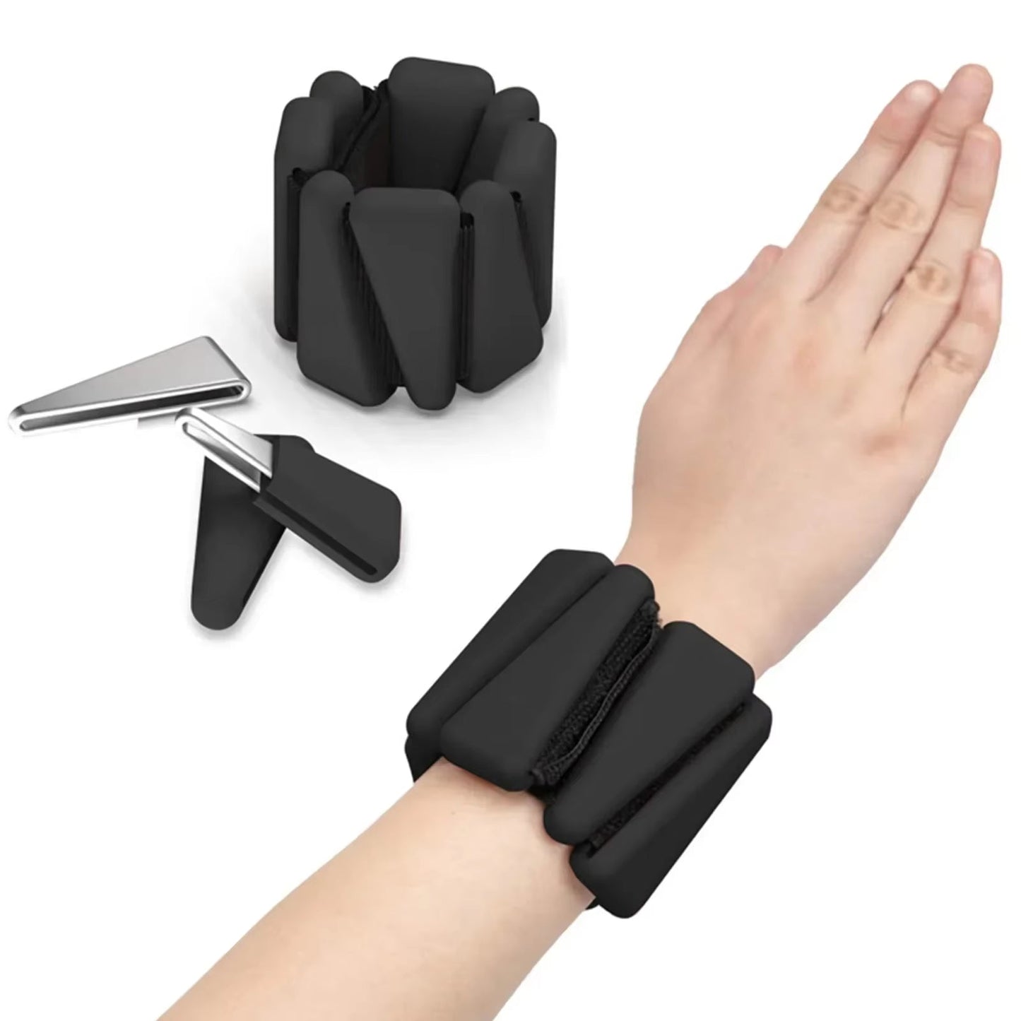 Adjustable Silicone Wrist Weights – 1/2 Lbs Ankle & Wrist Bracelets for Yoga, Fitness, and Jogging