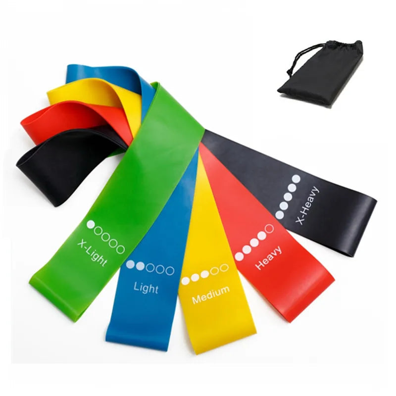 5-Piece Yoga Resistance Bands Set – Elastic Workout Bands for Pilates, Bodybuilding & Fitness Training