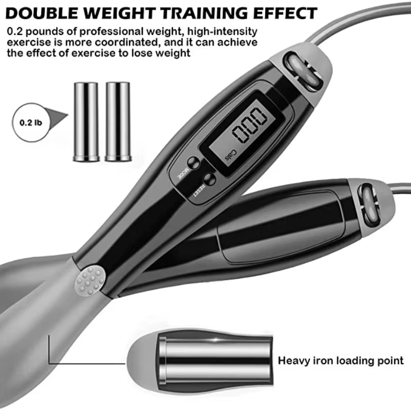 Xiaomi Digital Wireless Jump Rope – Cordless Calorie Counter Skipping Rope with Weights for Fitness & Bodybuilding