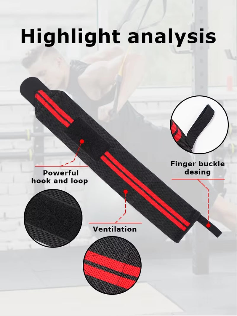1-PC Adjustable Elastic Wrist Straps – Supportive Wristbands for Athletes, Powerlifting, and Fitness