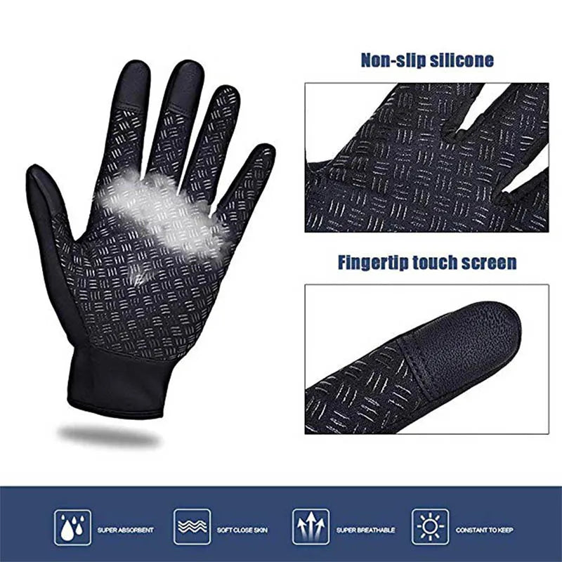 Waterproof Winter Touchscreen Gloves – Windproof Warm Gloves for Men, Snowboarding, Motorcycle Riding & Driving