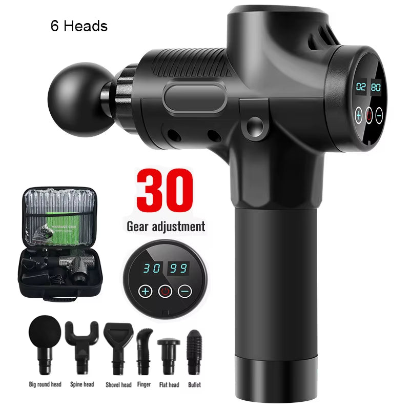 Professional Massage Gun with Hot & Cold Compress – Electric Percussion Fascia Gun for Muscle Relaxation, Slimming & Fitness