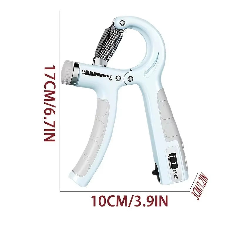Adjustable Hand Grip Strengthener (5-60kg) with Counter – Build Wrist, Forearm & Hand Muscle Strength