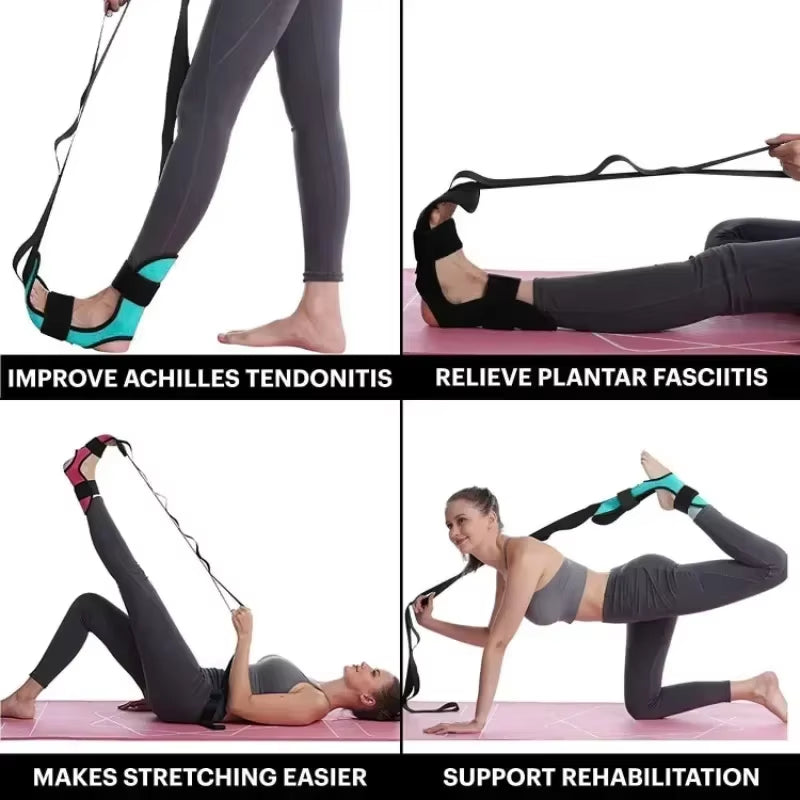 Yoga Leg Stretching Band – Flexibility & Rehab Strap for Yoga, Pilates, Dance, and Foot Recovery