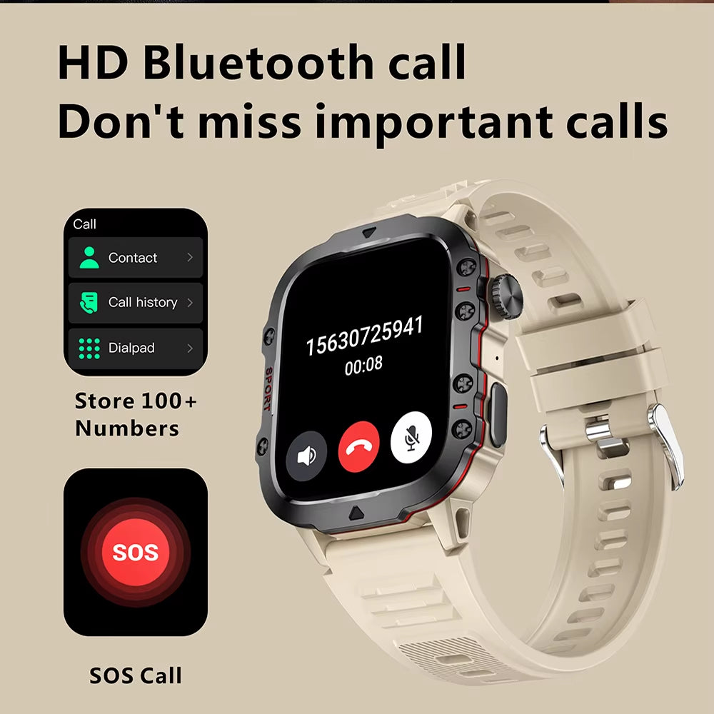 Smartwatch with Bluetooth Calling – IP68 Waterproof Fitness Tracker for Men & Women, Compatible with Xiaomi & Android (2024)