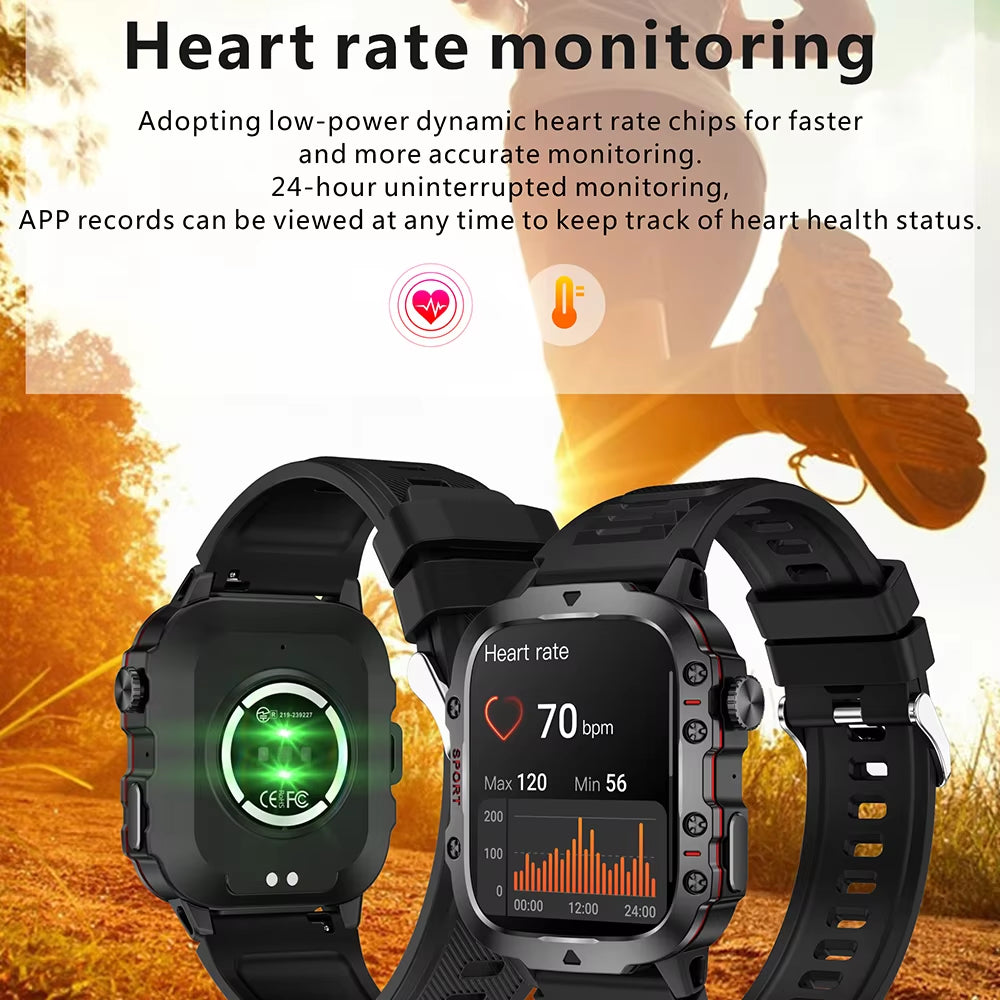 Smartwatch with Bluetooth Calling – IP68 Waterproof Fitness Tracker for Men & Women, Compatible with Xiaomi & Android (2024)