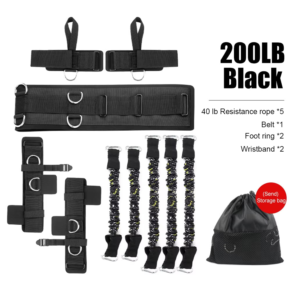 Boxing Training Resistance Band Set β Leg Strength & Agility Training System for Boxing, MMA, Muay Thai, and Sports Conditioning