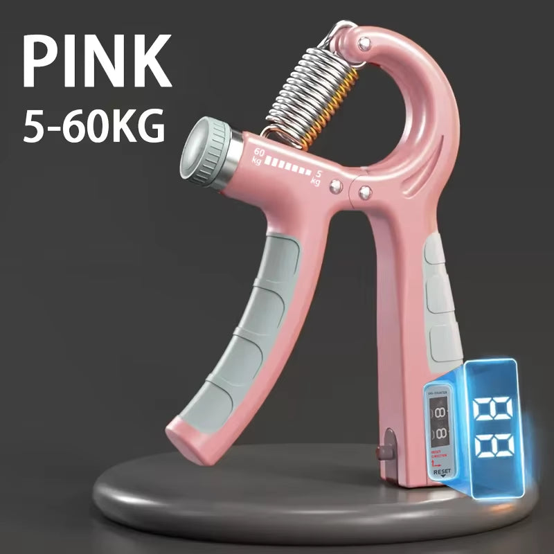 Adjustable Hand Grip Strengthener (5-60kg) with Counter – Build Wrist, Forearm & Hand Muscle Strength