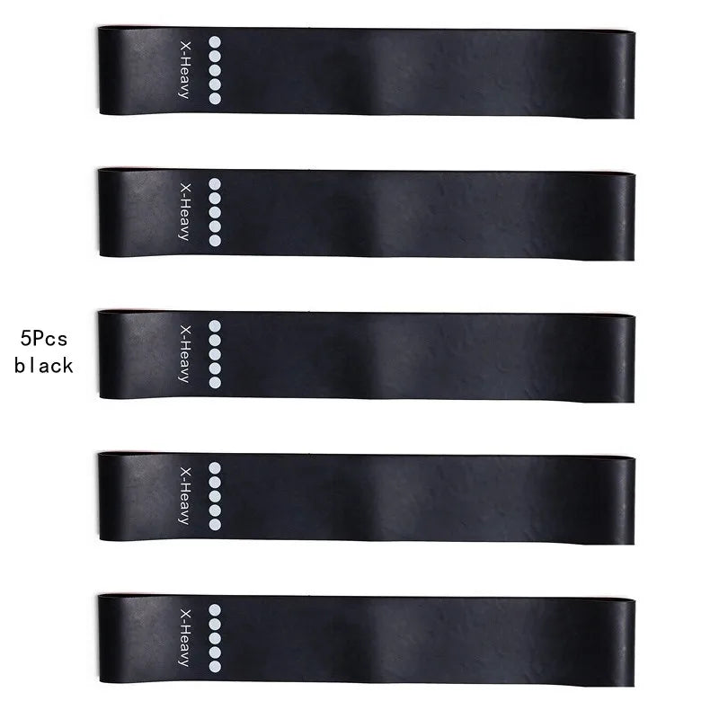 5-Piece Yoga Resistance Bands Set – Elastic Workout Bands for Pilates, Bodybuilding & Fitness Training