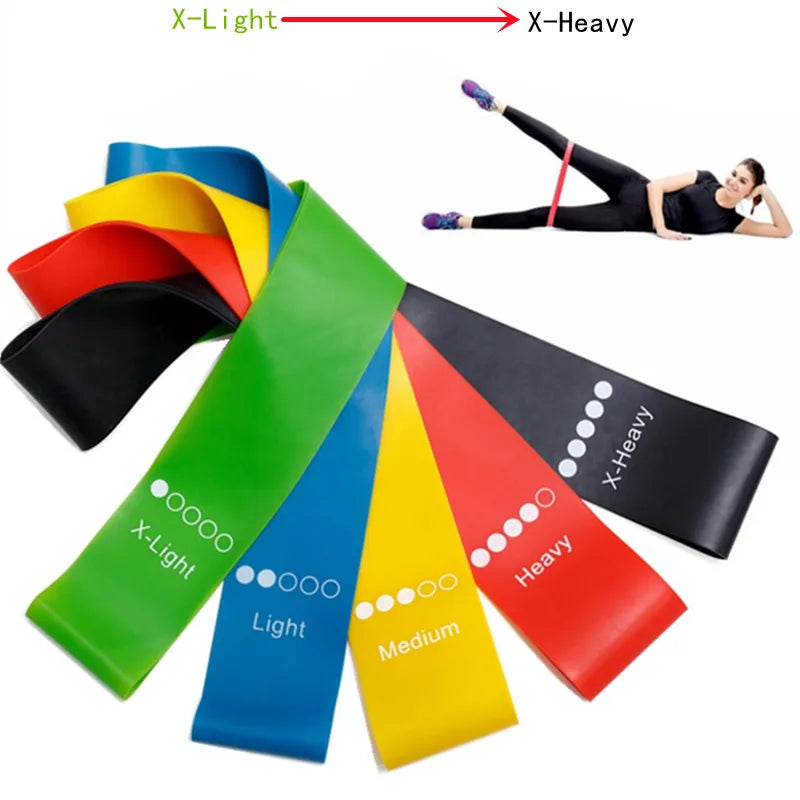 5-Piece Yoga Resistance Bands Set – Elastic Workout Bands for Pilates, Bodybuilding & Fitness Training