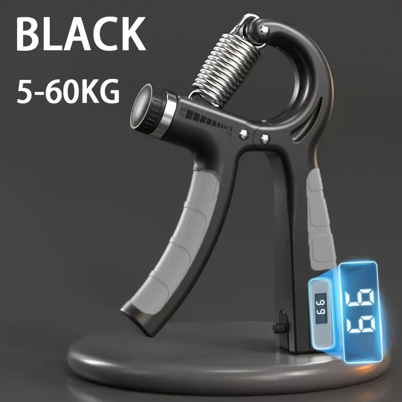 Adjustable Hand Grip Strengthener (5-60kg) with Counter – Build Wrist, Forearm & Hand Muscle Strength