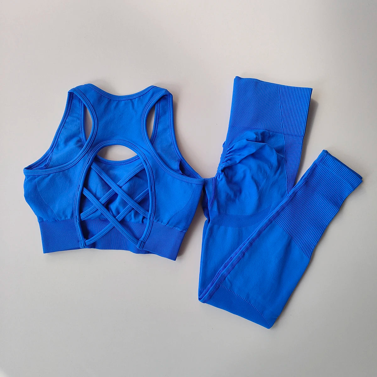 Seamless Women's Fitness Tracksuit – Sports Bra & High-Waisted Leggings Set for Yoga, Gym & Everyday Athleisure