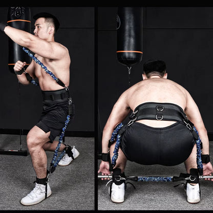 Boxing Training Resistance Band Set – Leg Strength & Agility Training System for Boxing, MMA, Muay Thai, and Sports Conditioning