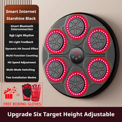 Smart Bluetooth Music Boxing Machine – Wall-Mounted Electronic Punching Trainer for Home & Gym