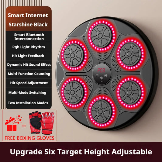 Smart Bluetooth Music Boxing Machine – Wall-Mounted Electronic Punching Trainer for Home & Gym