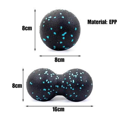High-Density Yoga Peanut Massage Ball Set – Fascia Release, Muscle Relaxation & Pain Relief Fitness Kit