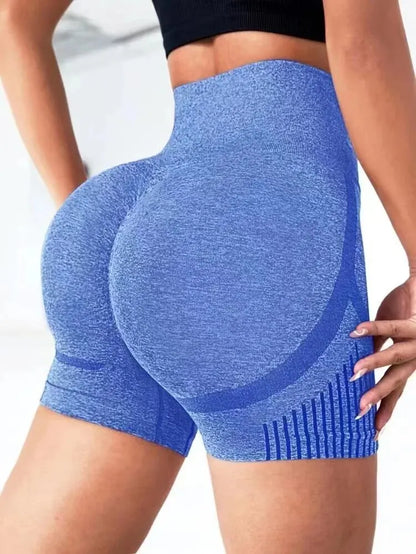 Seamless High-Waisted Workout Shorts – Sculpting Fit for Yoga, Running & Gym Sessions