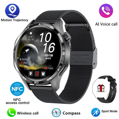 GT5 PRO Smart Watch – 2024 AMOLED Fitness & Lifestyle Watch with Bluetooth Calling, GPS, NFC & Heart Rate Monitoring