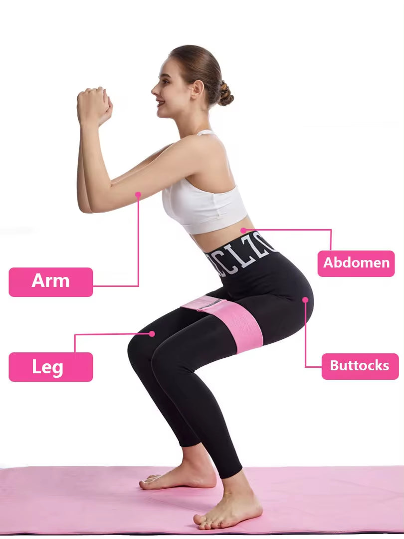 Fitness Resistance Band – Elastic Hip & Glute Expander for Squats, Yoga, Pilates & Home Workouts